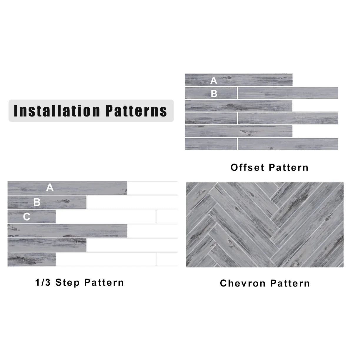 Wood Grain Peel & Stick Floor Planks