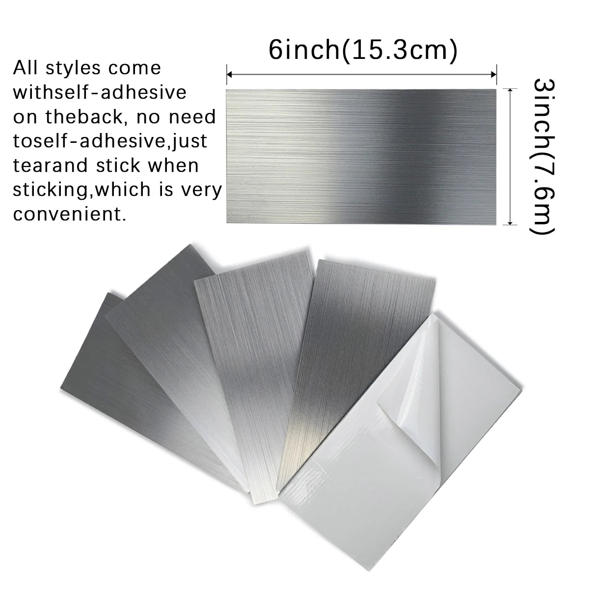 Stainless Steel Peel & Stick Backsplash Tiles