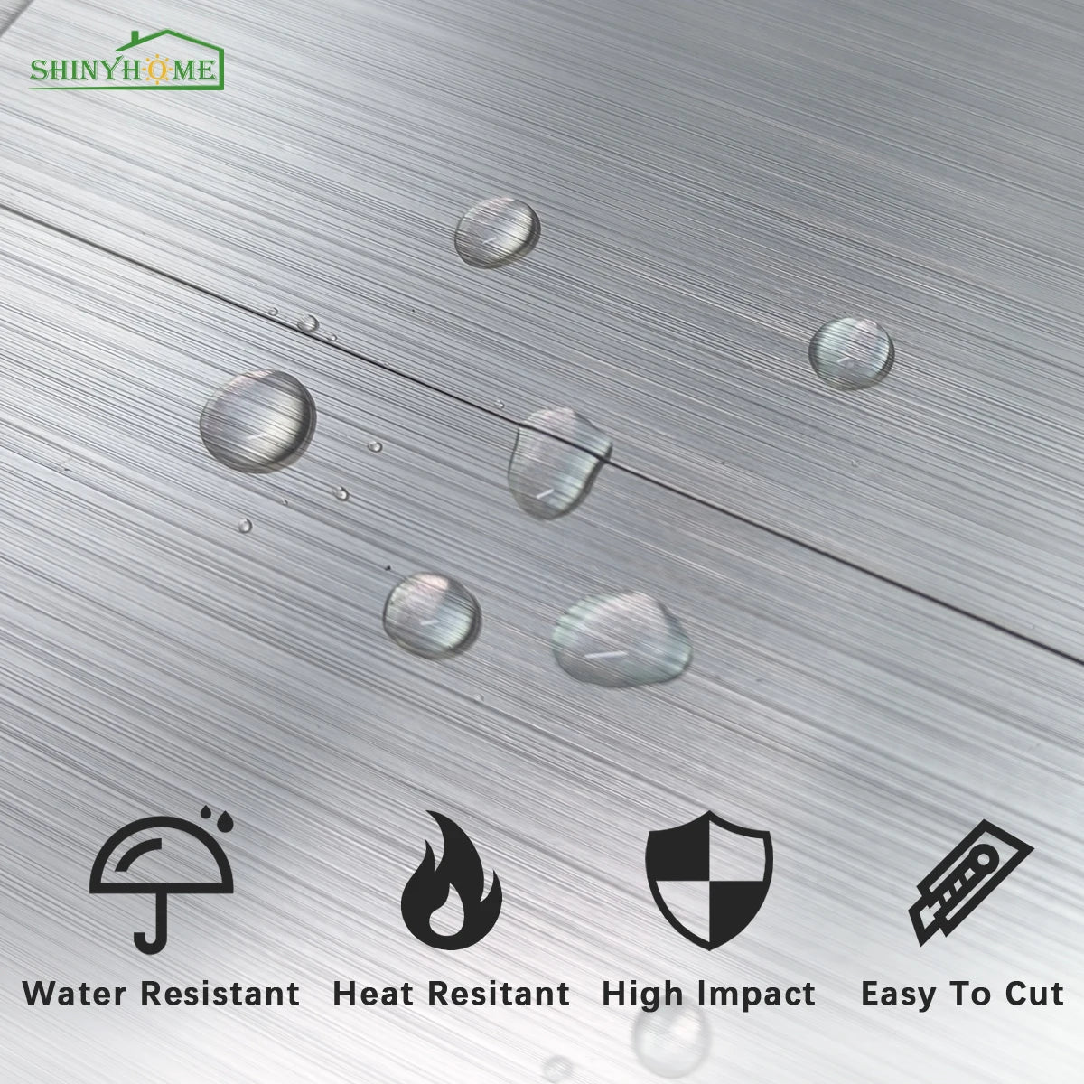 Stainless Steel Peel & Stick Backsplash Tiles