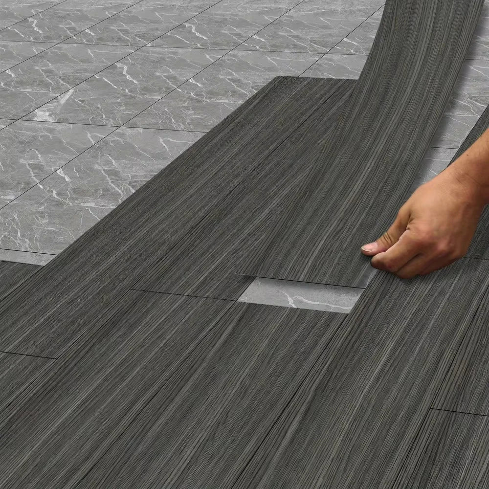 Wood Grain Peel & Stick Vinyl Floor Planks