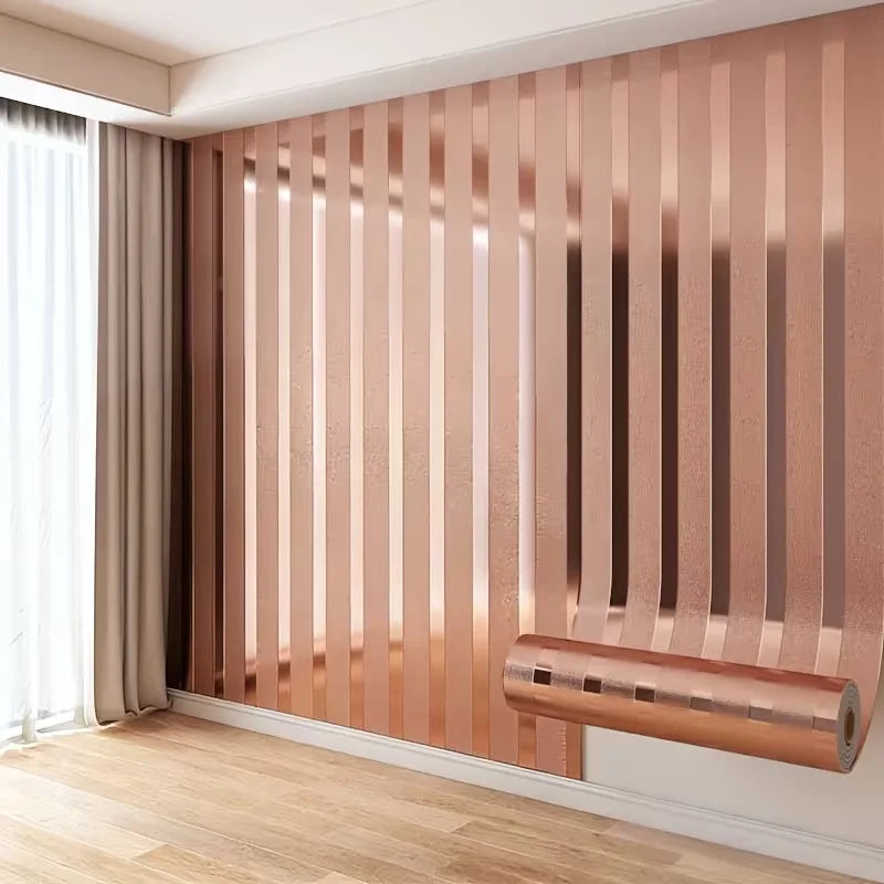 Gold Striped Peel & Stick Wall Panel