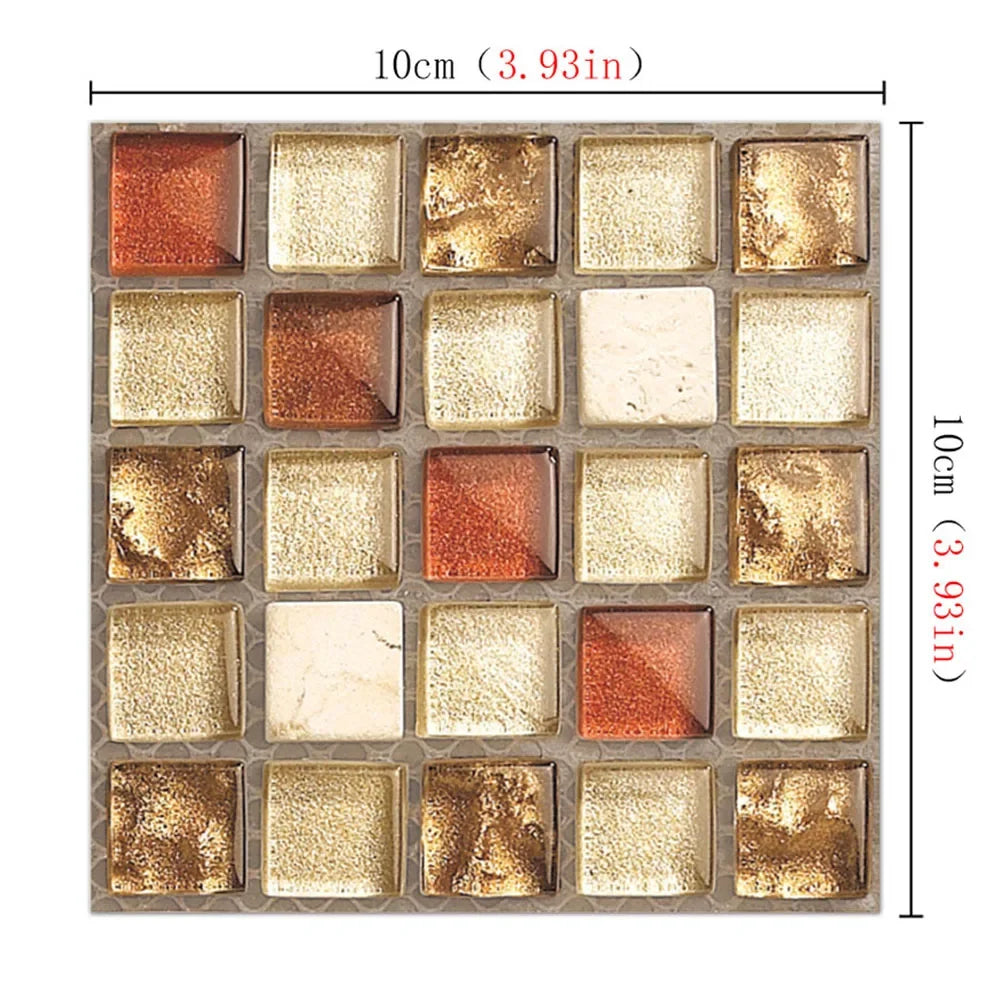 3D Mosaic Peel & Stick Wall Tiles