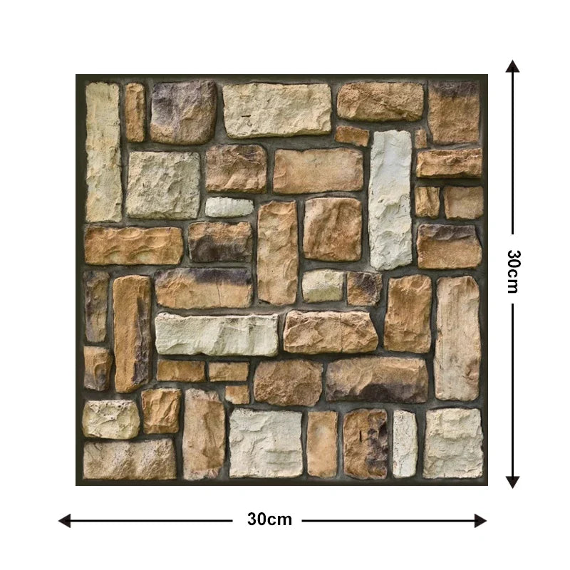 3D PVC Peel & Stick Wall Tiles