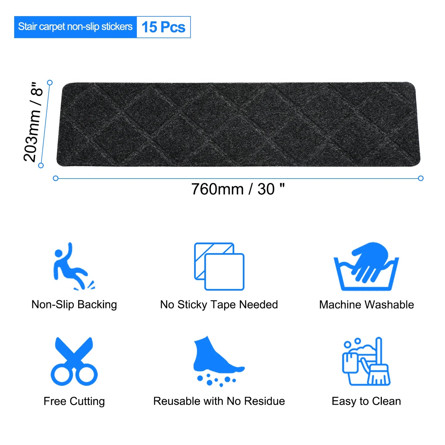 Non-Slip Carpet Stair Treads