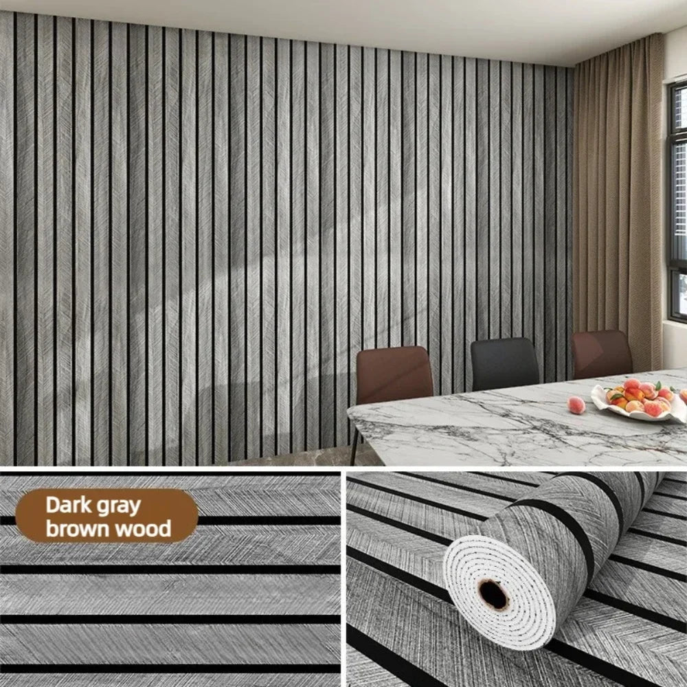 Brown Grid Peel & Stick Wallpaper