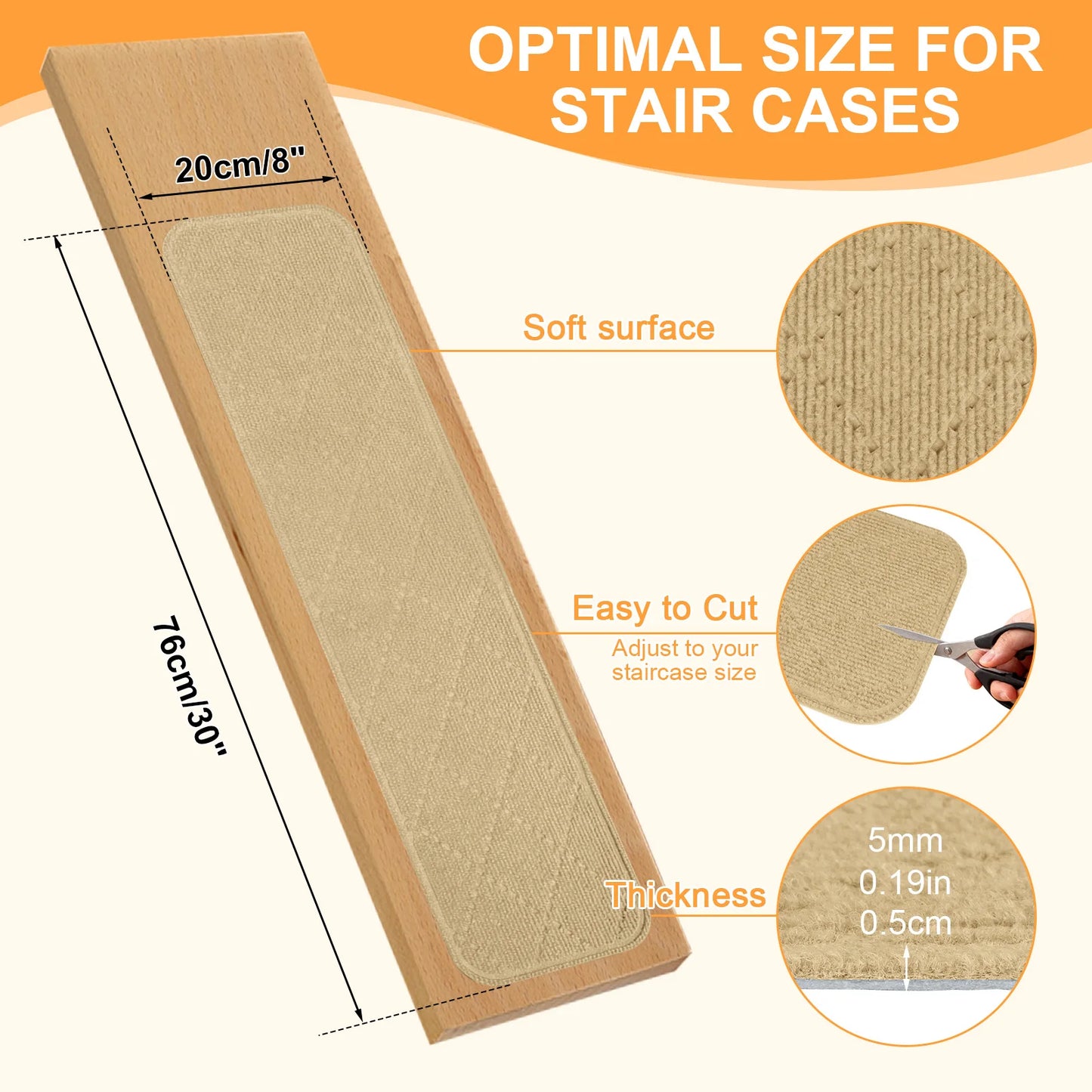 Self-Adhesive Non-Slip Stair Treads