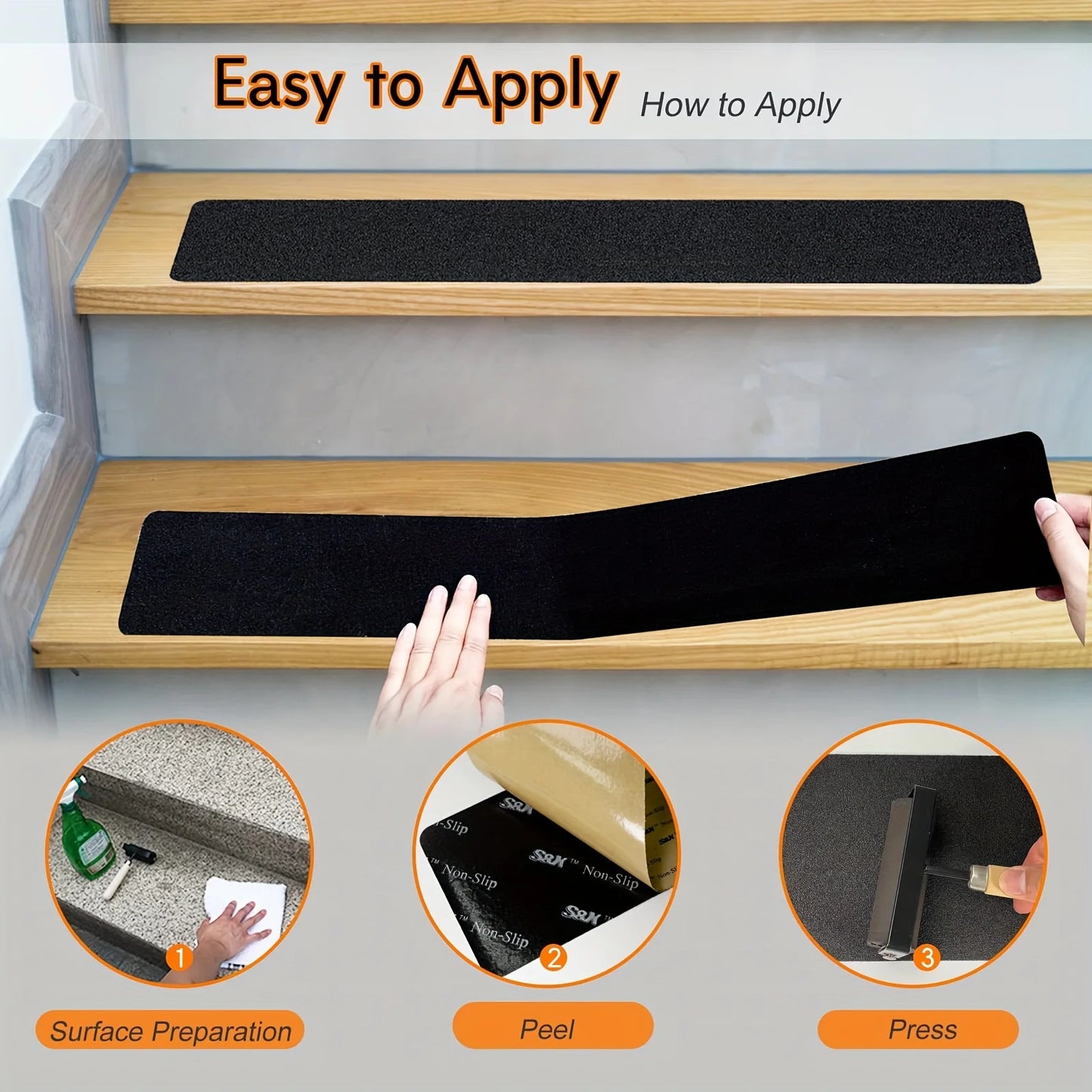 Rubber Anti-Slip Stair Tread Strips