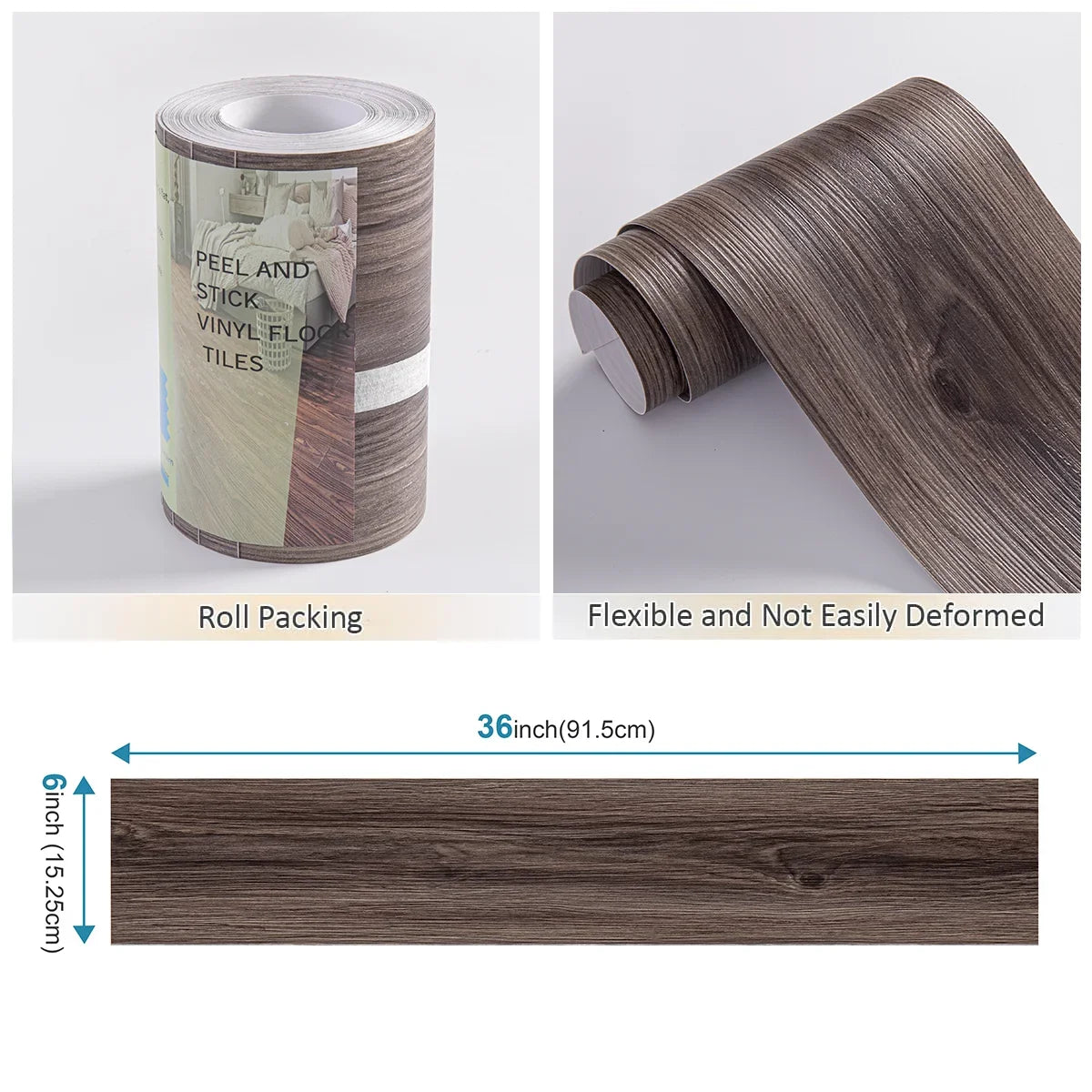 Wood Grain Peel & Stick Floor Planks