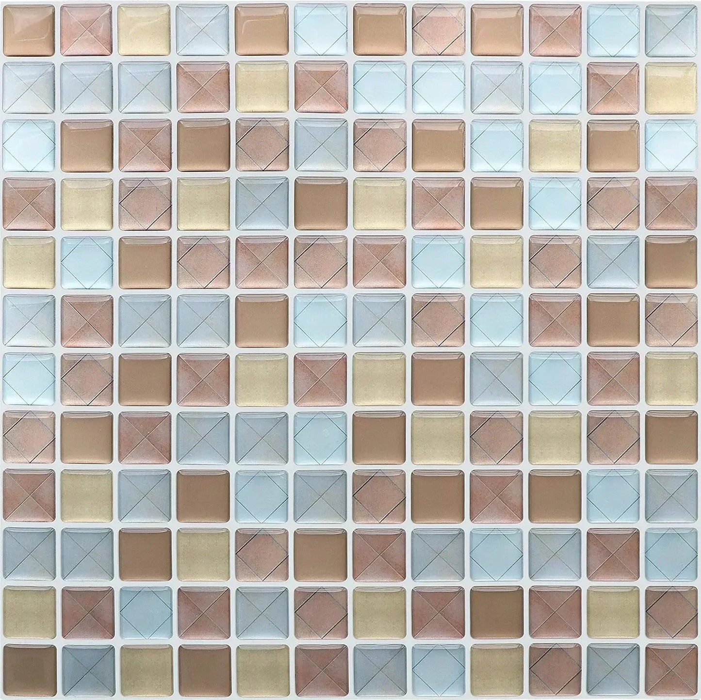 3D Crystal Mosaic Peel & Stick Wall Tiles