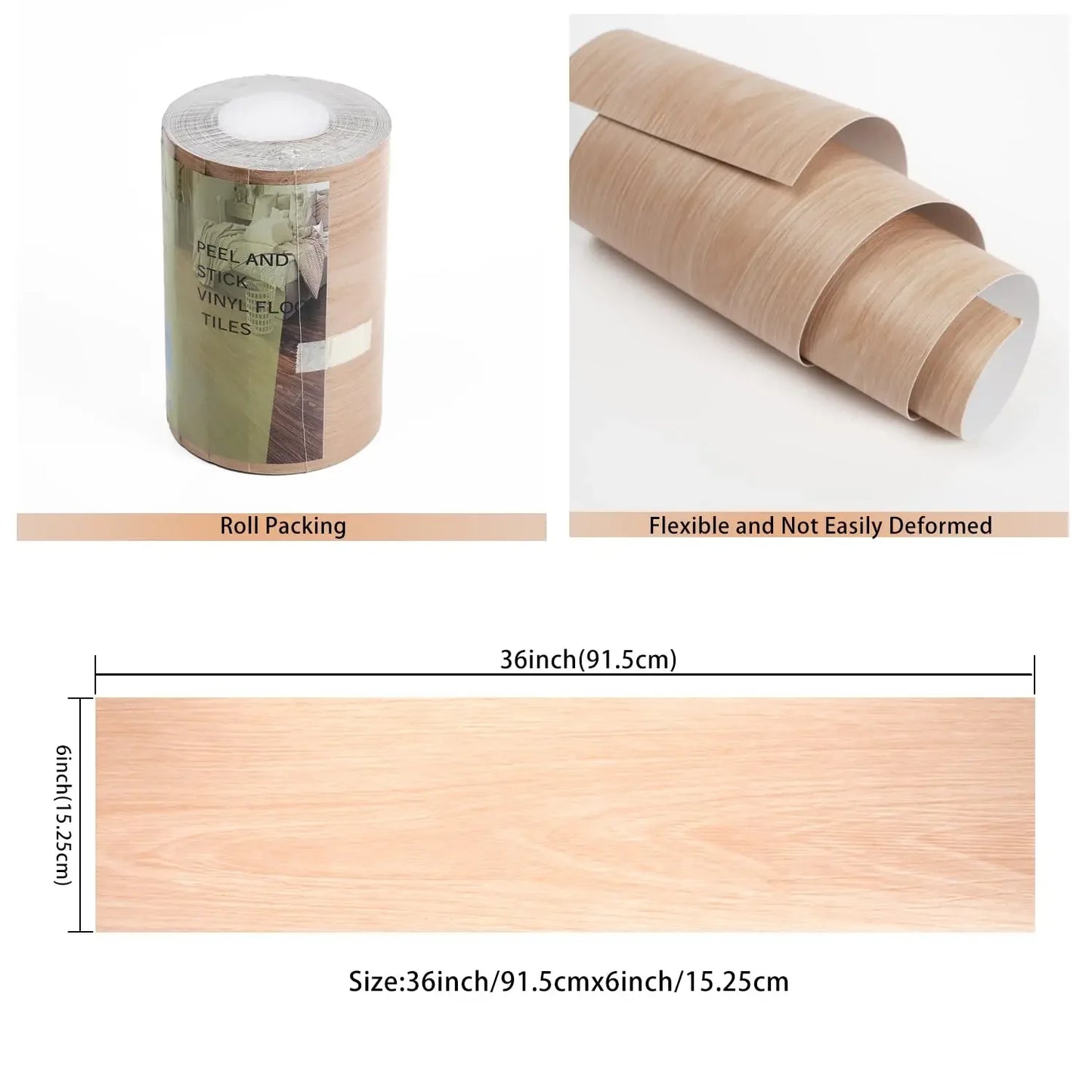 Wood Grain Peel & Stick Floor Planks